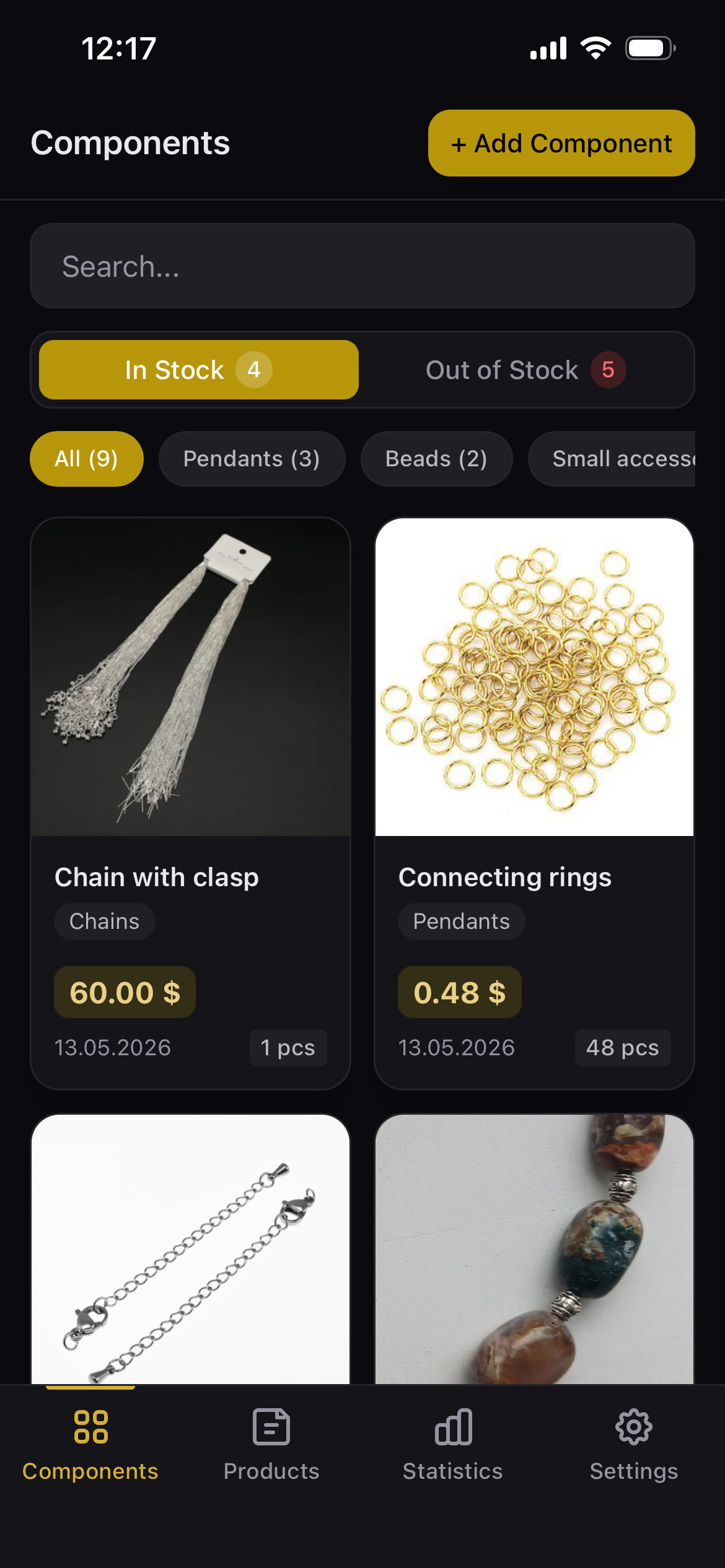Components list
